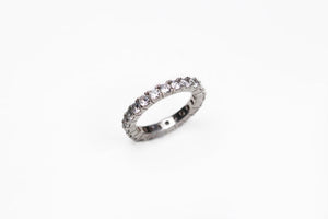 Silver Ring with CZ diamond going all around